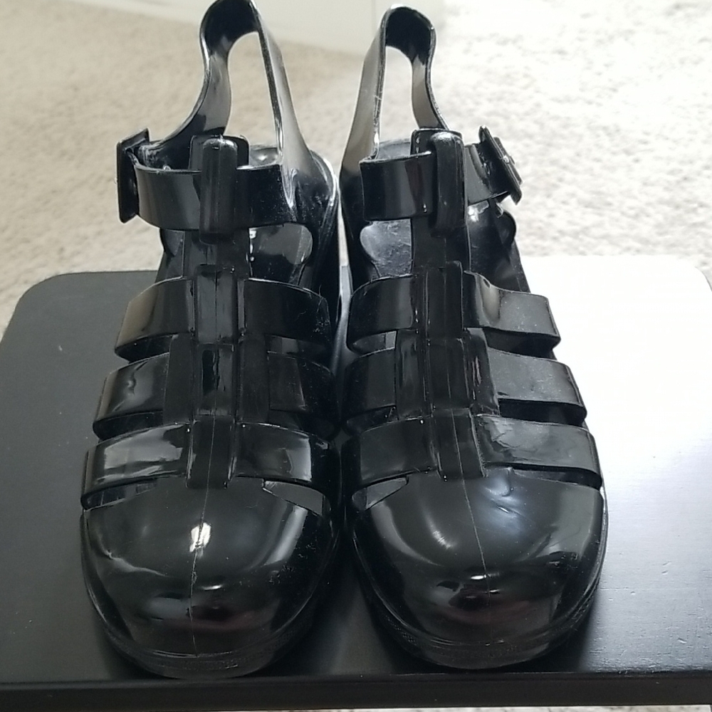 Madden Girl Shiny Black Jelly Shoes